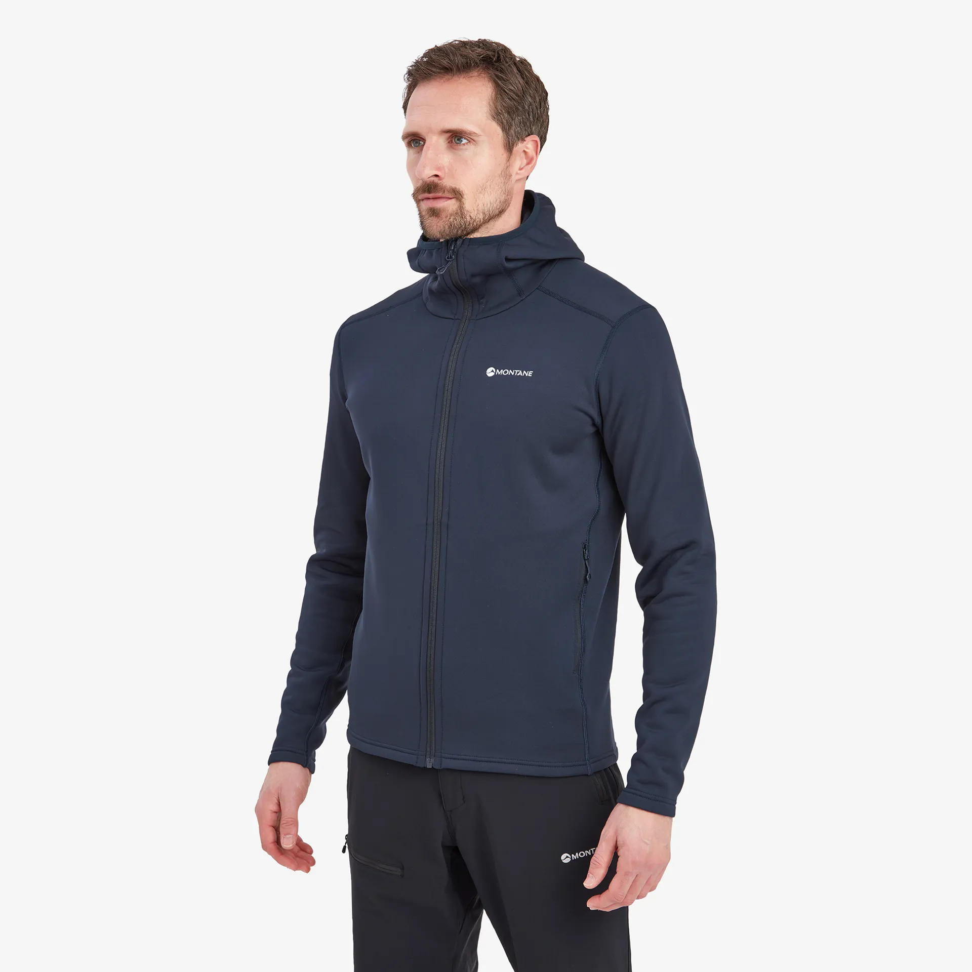 Montane Men's Fury Hooded Fleece Jacket Eclipse Blue - Main Image