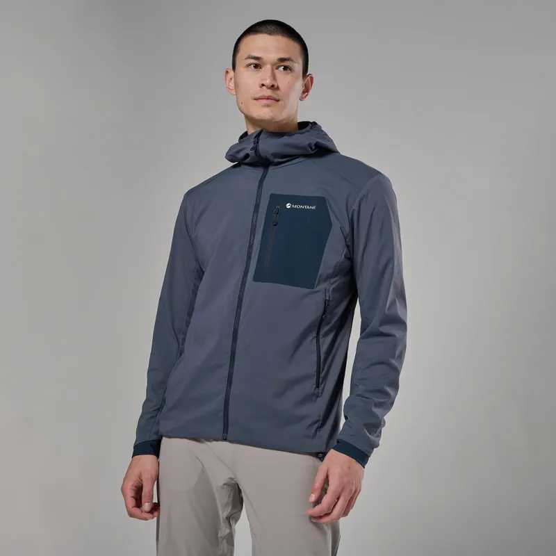 Montane Men's Khamsin Lite Hooded Softshell Jacket - Dark Sky-1