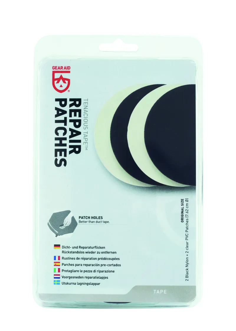 Gear Aid Tenacious Tape Repair Patches - 2 Clear and 2 Black