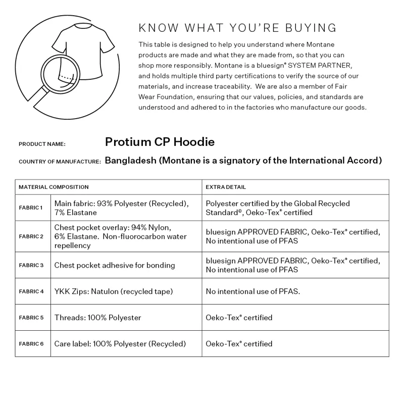 Montane Men's Protium CP Hooded Fleece Jacket - Caper-6