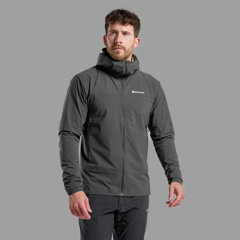 Montane Men's Tenacity Nano Hooded Softshell Jacket - Midnight Grey-1