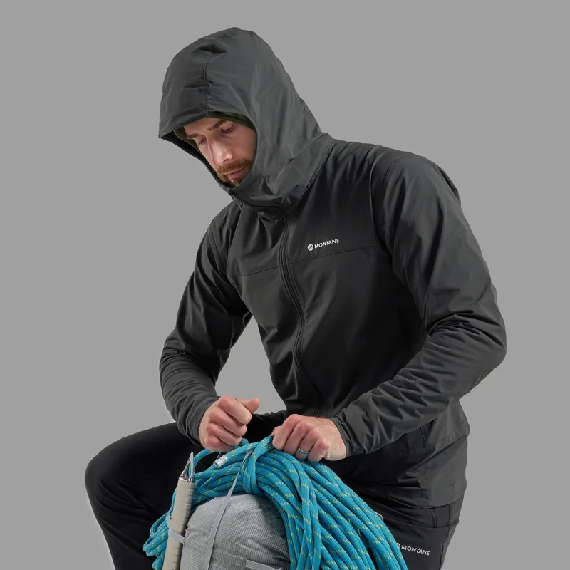 Montane Men's Tenacity Nano Hooded Softshell Jacket - Midnight Grey-5