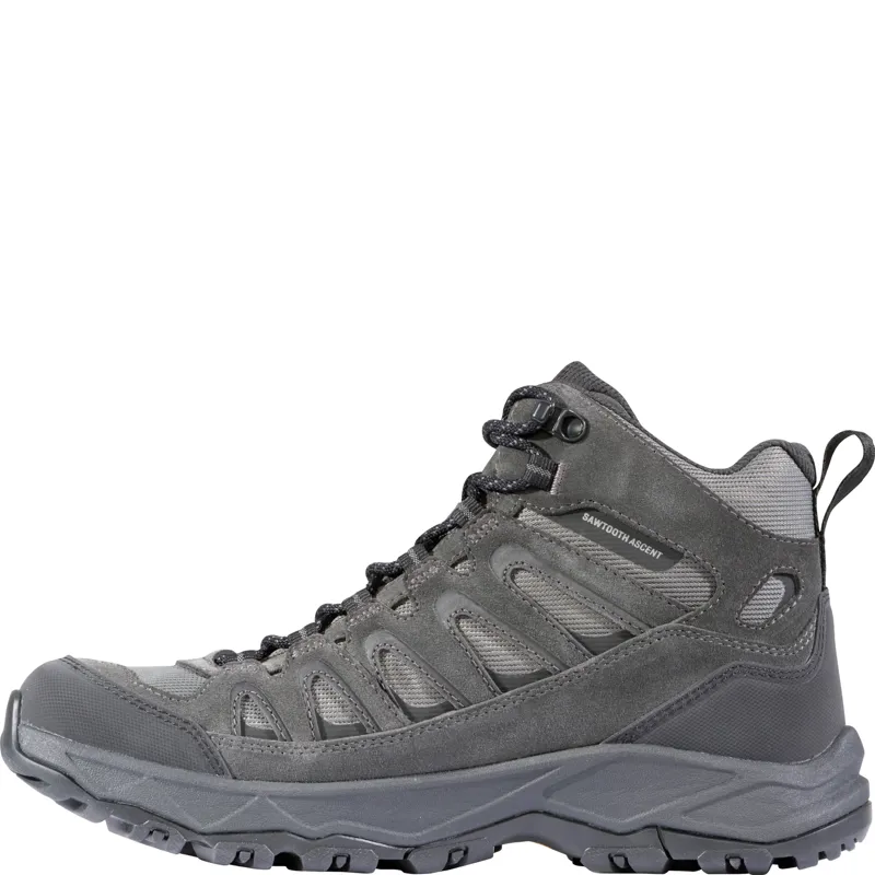 Oboz Men's Sawtooth Ascent Mid B-Dry - Charcoal-2