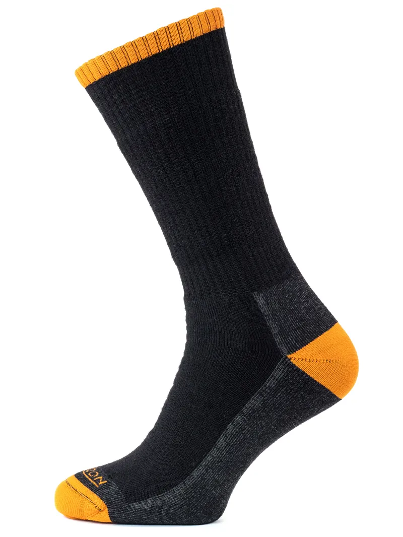Horizon Premium Merino Trek Sock - Black Marl/Burnt Orange