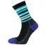 Horizon Women's Premium Micro Crew Sock - Anthracite/Turquoise Stripe 