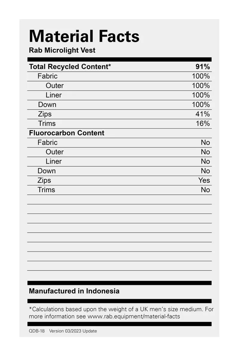 Rab Men's Microlight Down Vest - Beluga-5