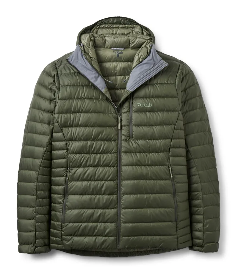 Rab Men's Microlight Alpine Hooded Down Jacket - Army Green