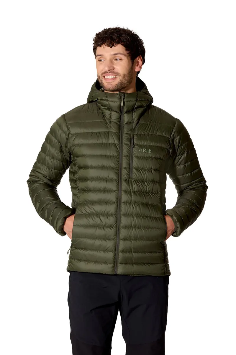 Rab Men's Microlight Alpine Hooded Down Jacket - Army Green-2