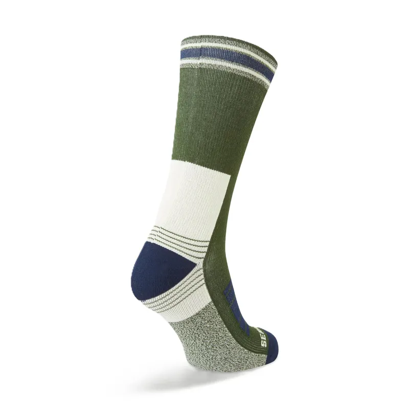 Sealskinz Norwich Waterproof Cold Weather Mid Length Hiking Sock - Olive-1