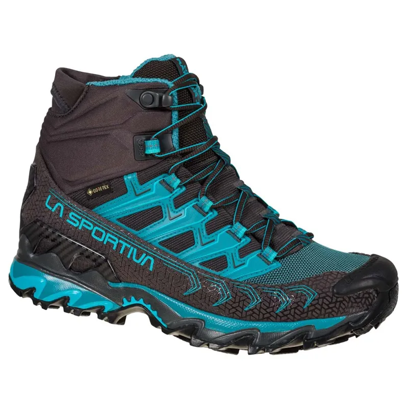 La Sportiva Women's Ultra Raptor II Mid Wide Fit - Carbon/Topaz