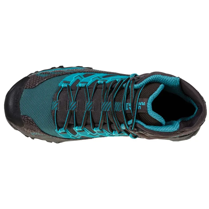 La Sportiva Women's Ultra Raptor II Mid Wide Fit - Carbon/Topaz-3