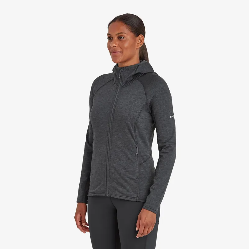 Montane Women's Protium Hooded Fleece Jacket - Charcoal-3