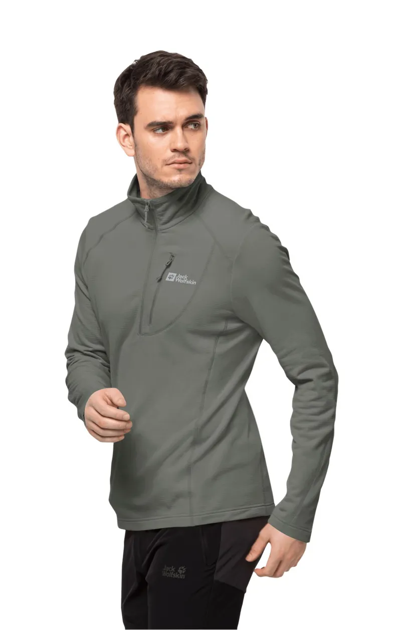 Jack Wolfskin Men's Kolbenberg Half Zip - Gecko Green-1
