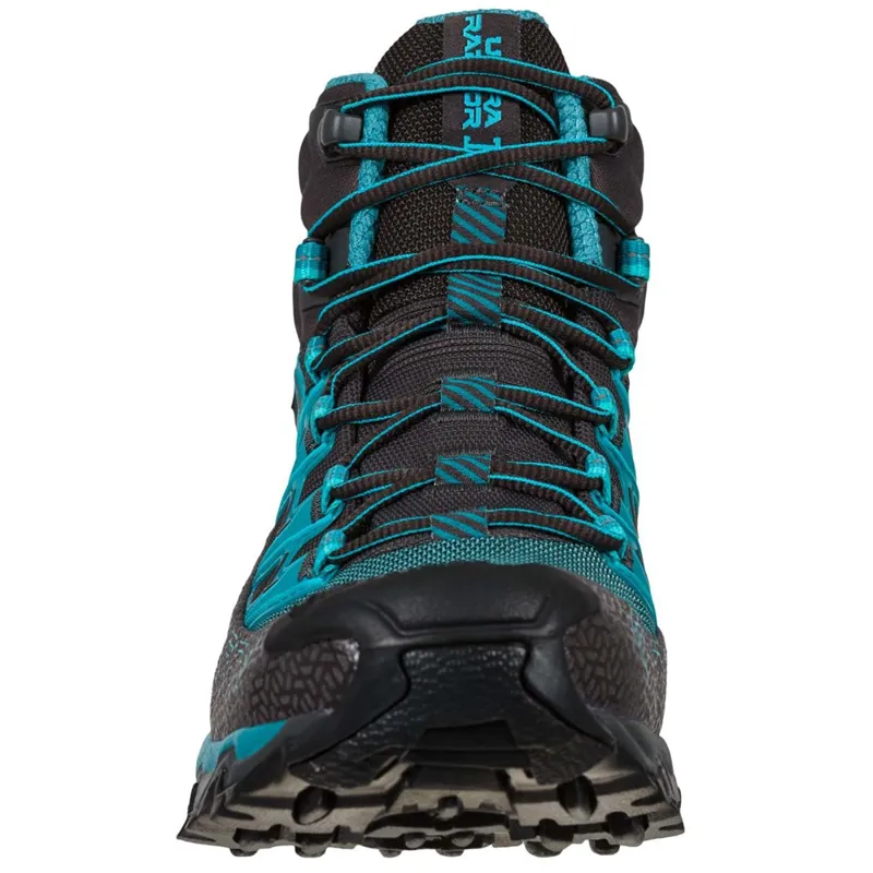 La Sportiva Women's Ultra Raptor II Mid Wide Fit - Carbon/Topaz-4