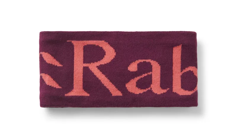 Rab Knitted Logo Headband - Mulberry/Hibiscus 