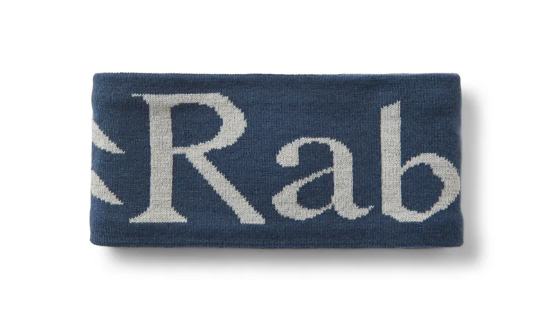 Rab Knitted Logo Headband - Tempest Blue/Light Zinc