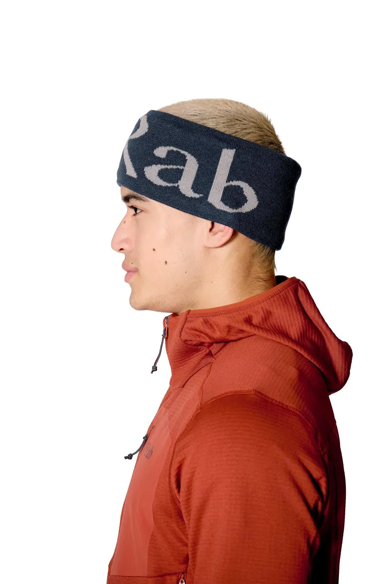 Rab Knitted Logo Headband - Tempest Blue/Light Zinc-2