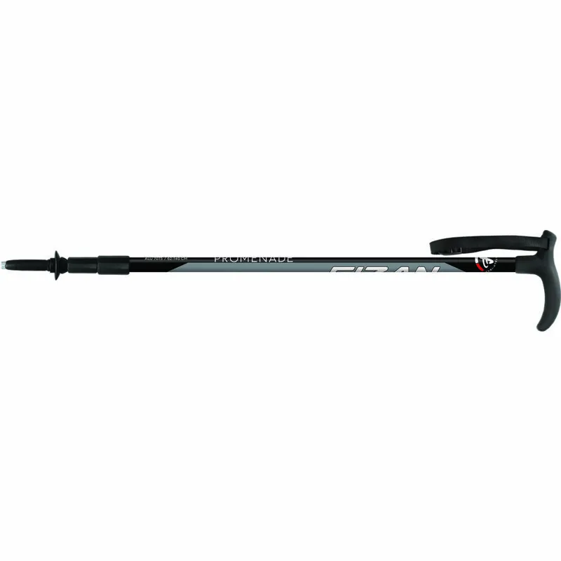 Fizan Promenade Walking Pole - Black/Grey