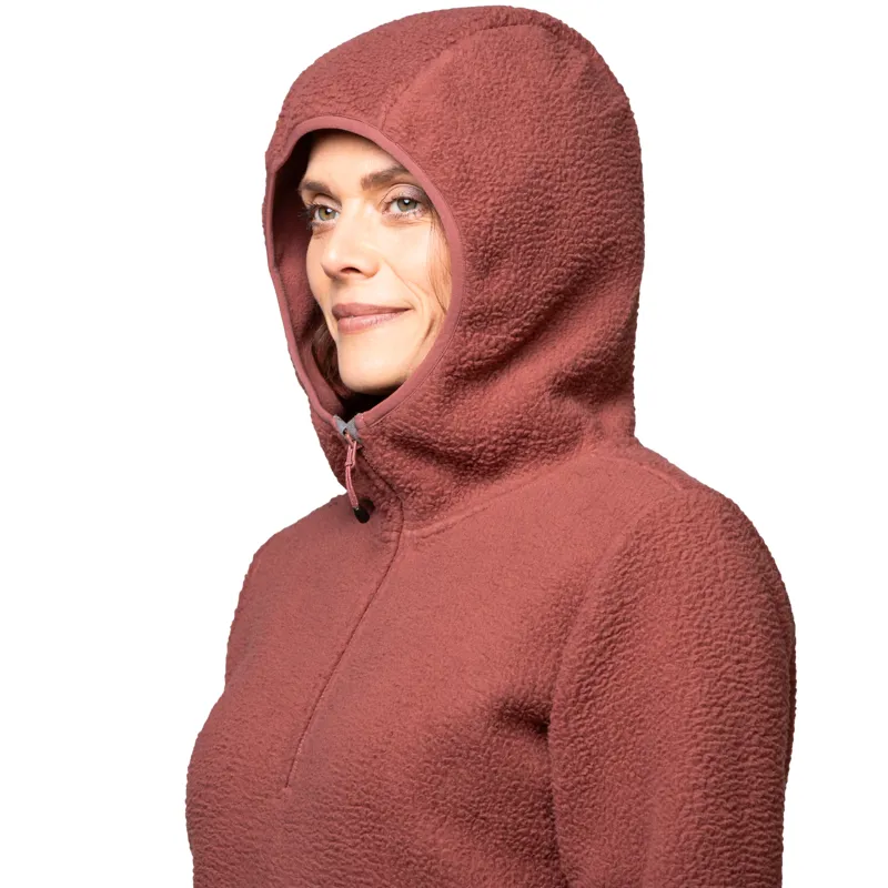 Sprayway Women s Aber Hooded Sherpa Fleece Sweater Toffee Apple