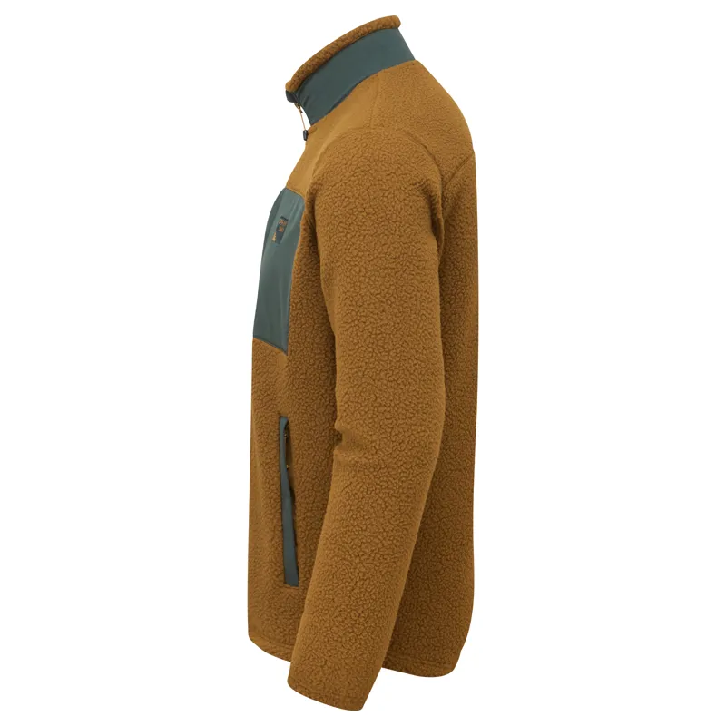 Sprayway Men's Whitle Sherpa Fleece Jacket - Burnt Caramel/Dark Spruce-1