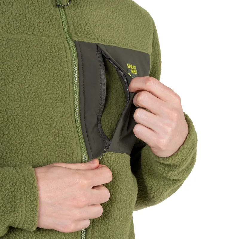 Sprayway Men's Whitle Sherpa Fleece Jacket - Cypress/Forest-6