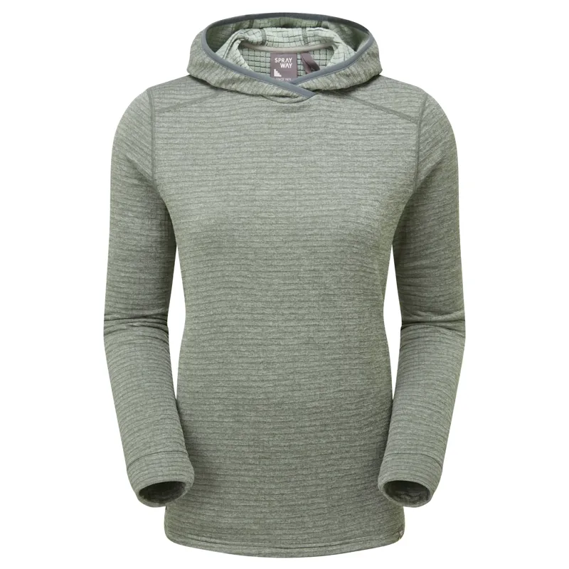 Sprayway Women's Linhay Hooded Stretch Fleece Top - Balsam Green