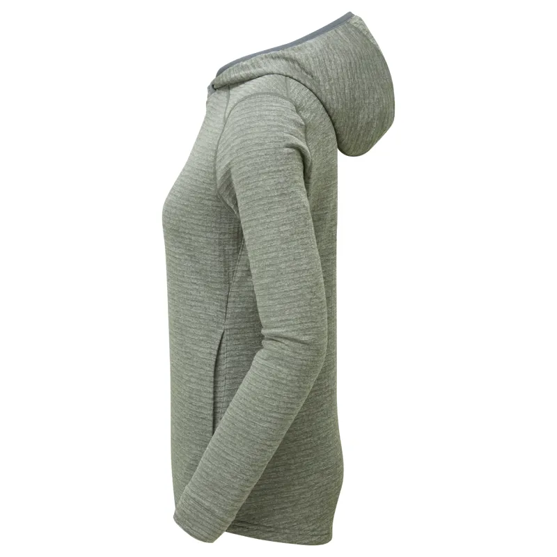Sprayway Women's Linhay Hooded Stretch Fleece Top - Balsam Green-1