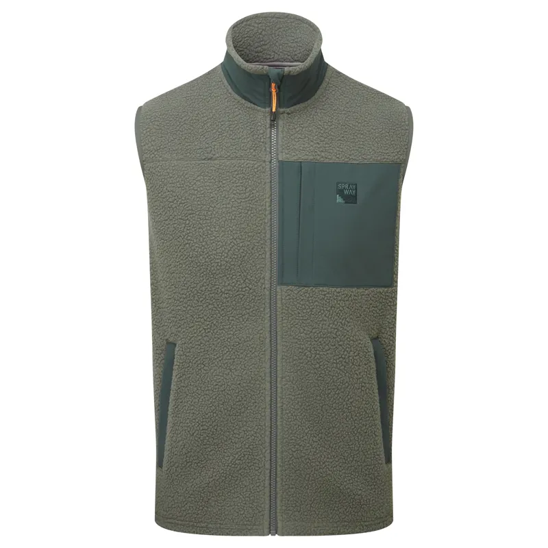 Sprayway Men's Whitle Sherpa Fleece Vest - Bonsai/Dark Spruce