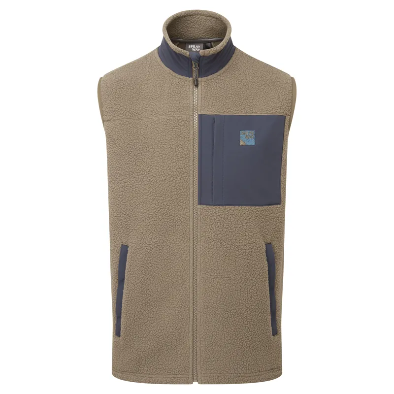 Sprayway Men's Whitle Sherpa Fleece Vest - Brownstone/Dark Graphite