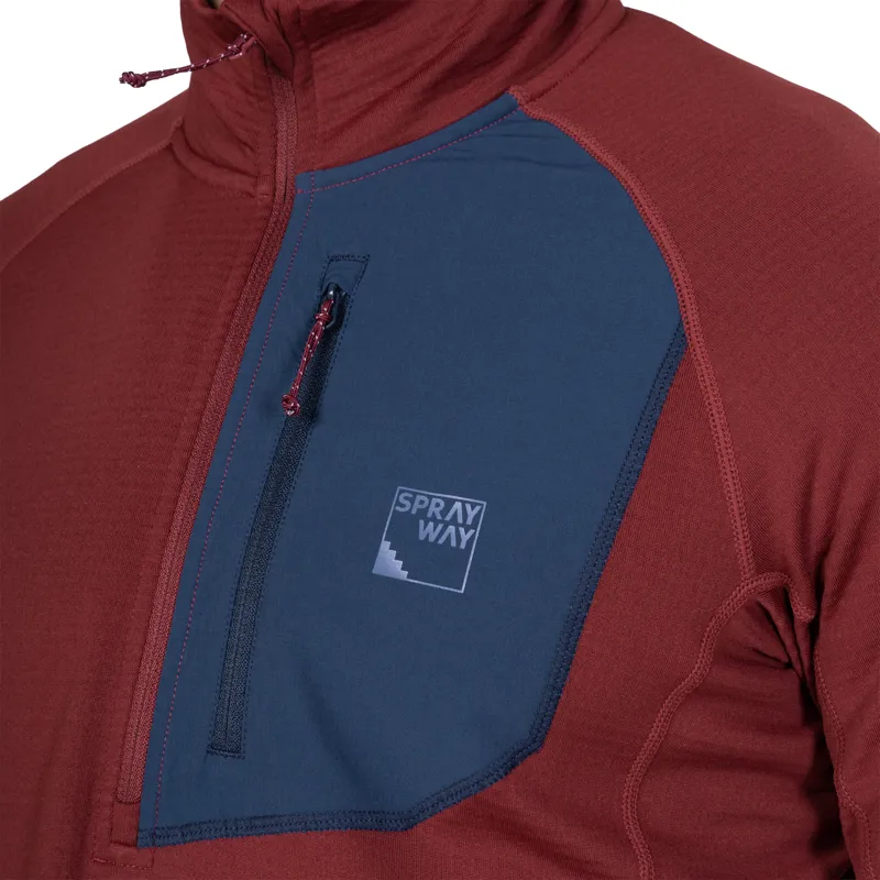 Sprayway Men's Tarn Half Zip - Garnet-4
