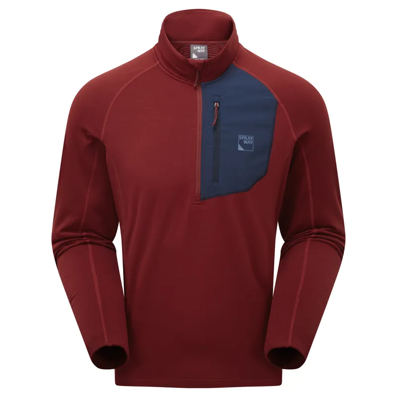 Sprayway Men's Tarn Half Zip - Garnet