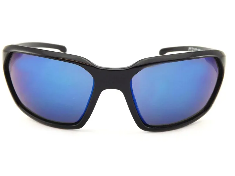 Stone ST500 Sunglasses - Shiny Black/Blue Mirror-1