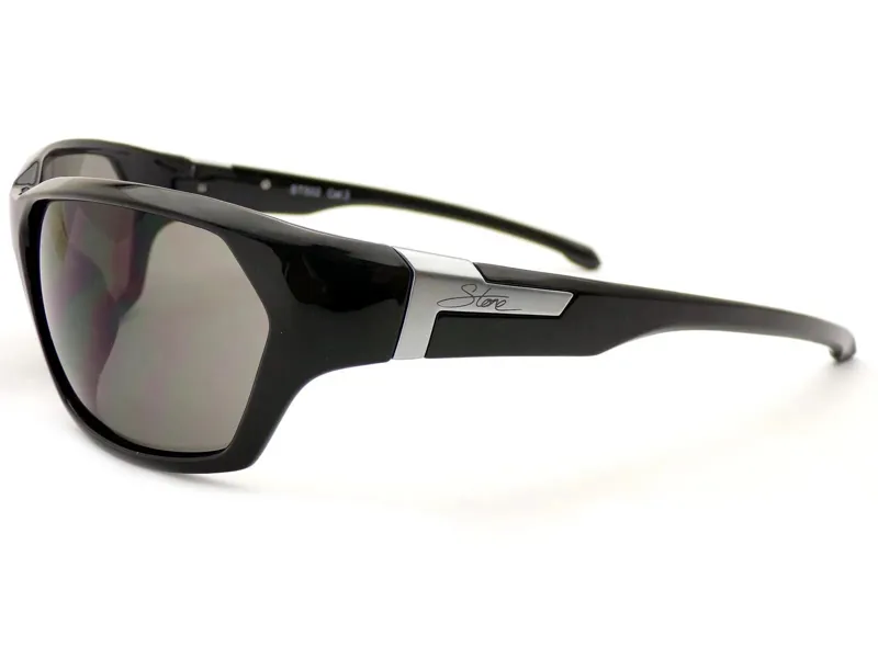 Stone ST502 Sunglasses - Shiny Black/Grey-2