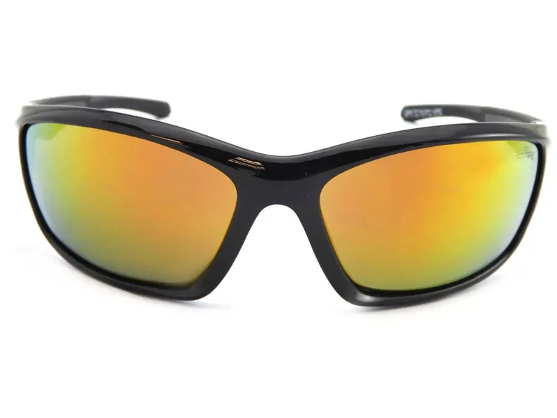 Stone ST521 Sunglasses - Shiny Black/Red Mirror-1