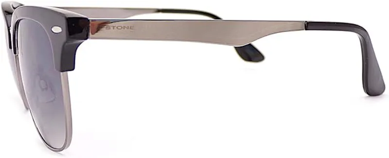 Stone ST640 Sunglasses - Shiny Black/Gunmetal/Gradient Grey-2
