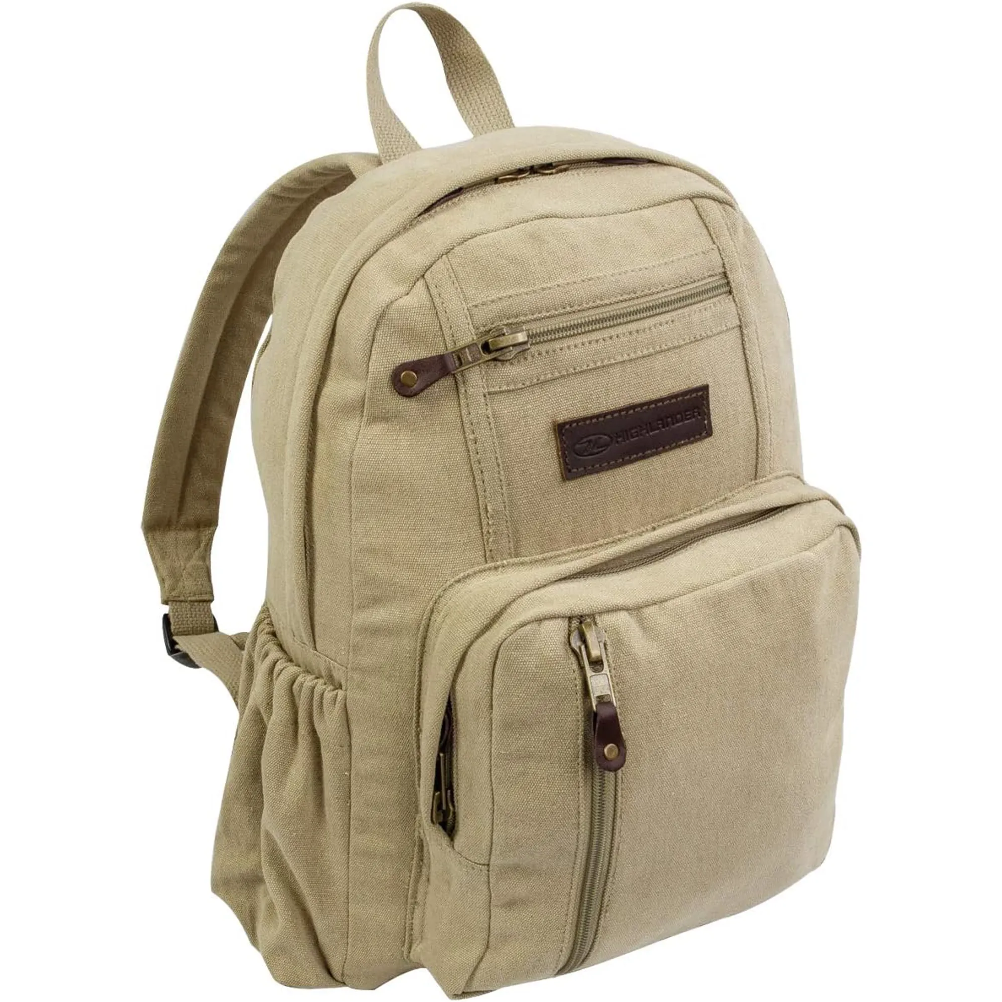 Highlander Salem Canvas Backpack 18L Beige