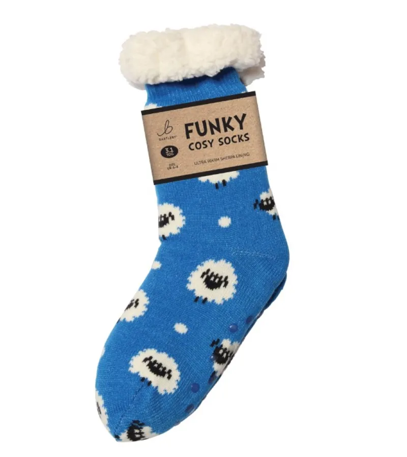 Bartleby Women's Sherpa Fleece Socks - Woolly Sheep