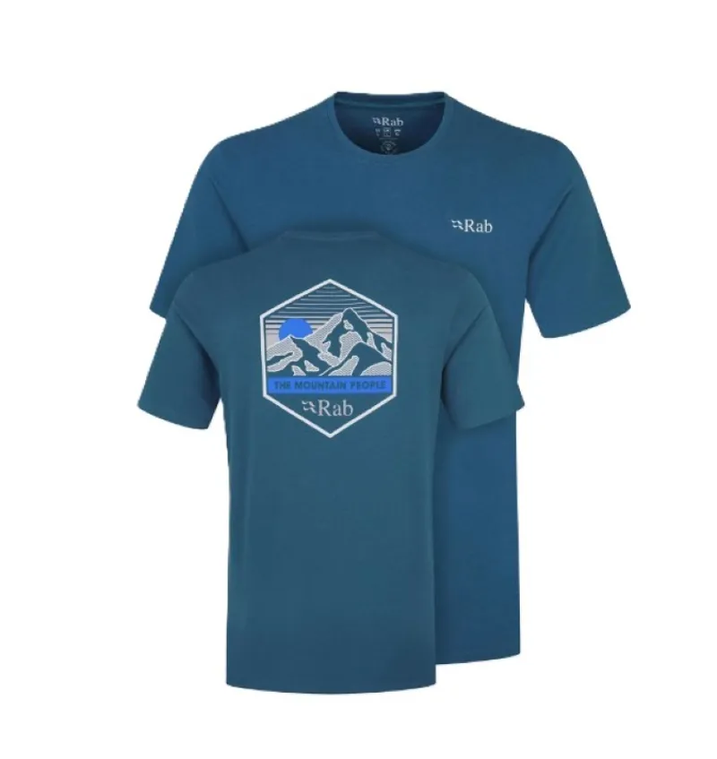 Rab Men's Stance Mountain Peak Tee - Tempest Blue