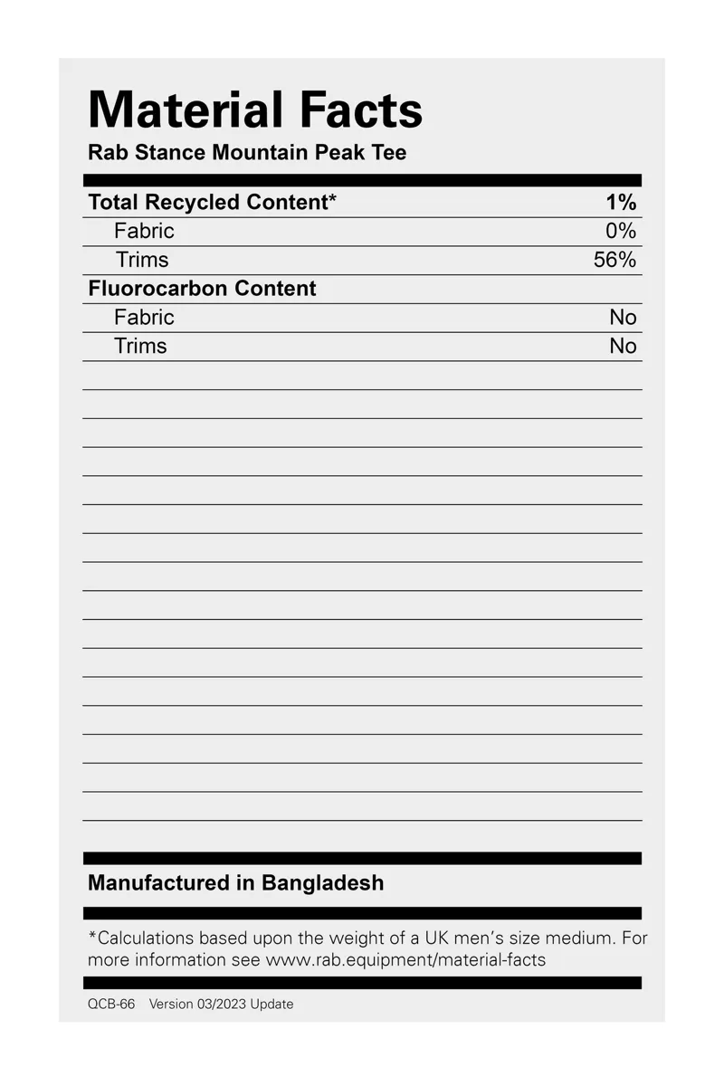 Rab Men's Stance Mountain Peak Tee - Tempest Blue-4