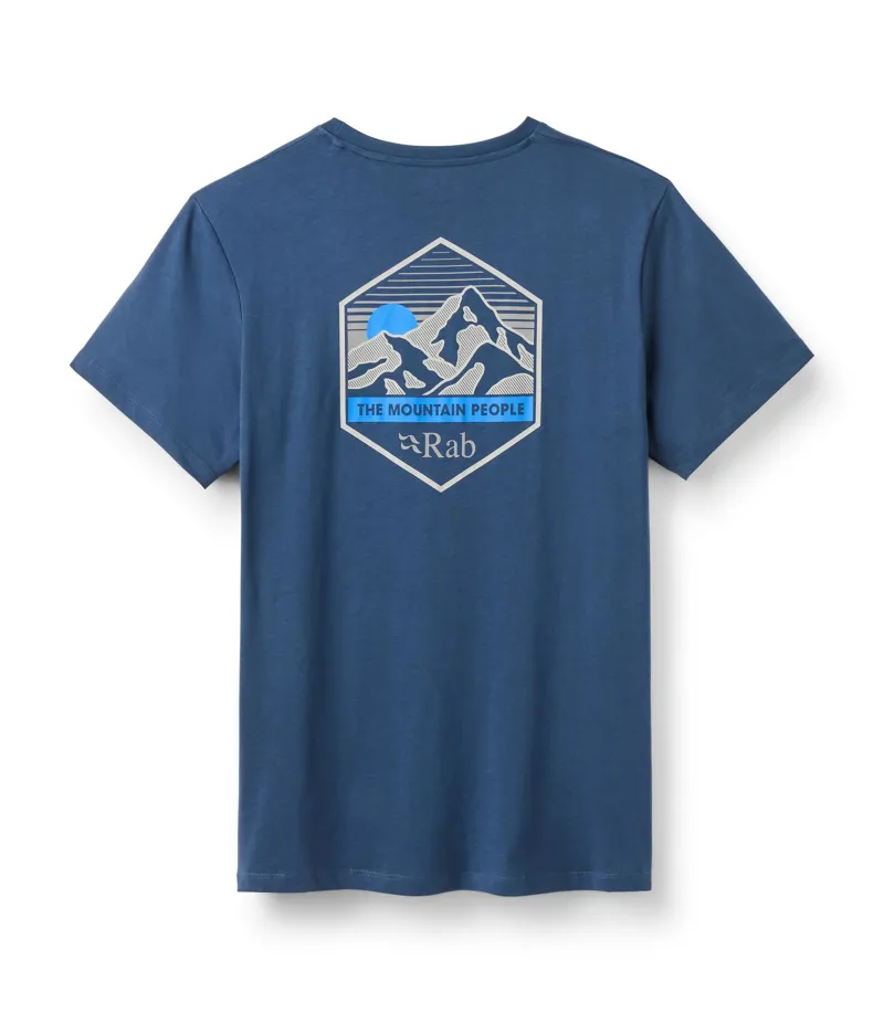 Rab Men's Stance Mountain Peak Tee - Tempest Blue-2