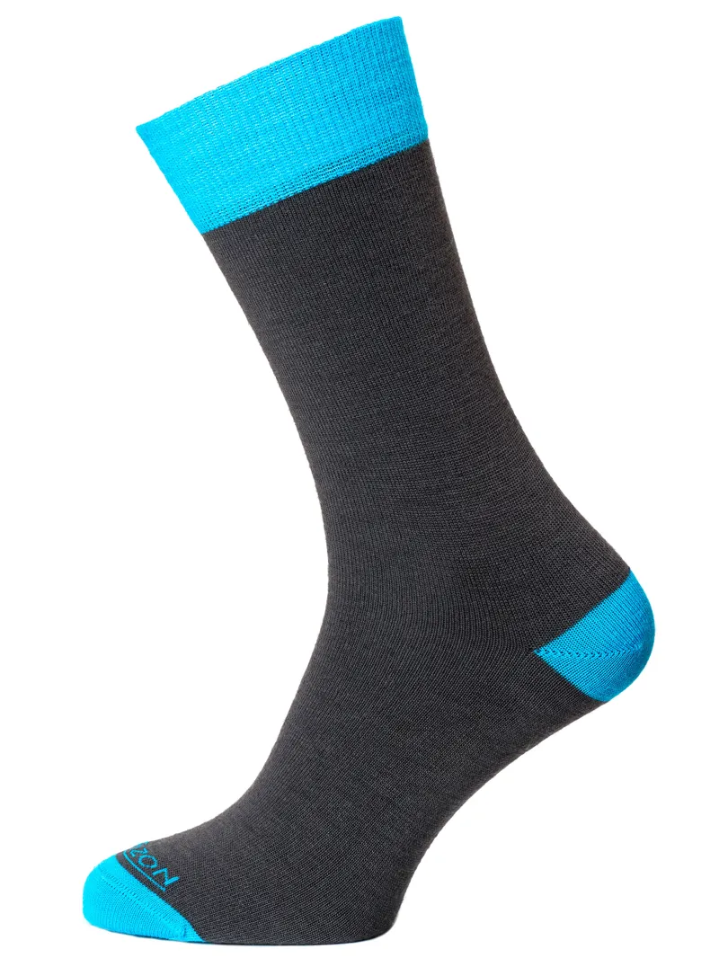 Horizon Premium Travel Sock - Graphite/Blue