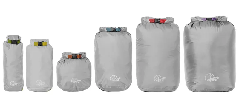 Lowe Alpine Ultralite Drysack XS - Iron Grey/Yellow Tab-1