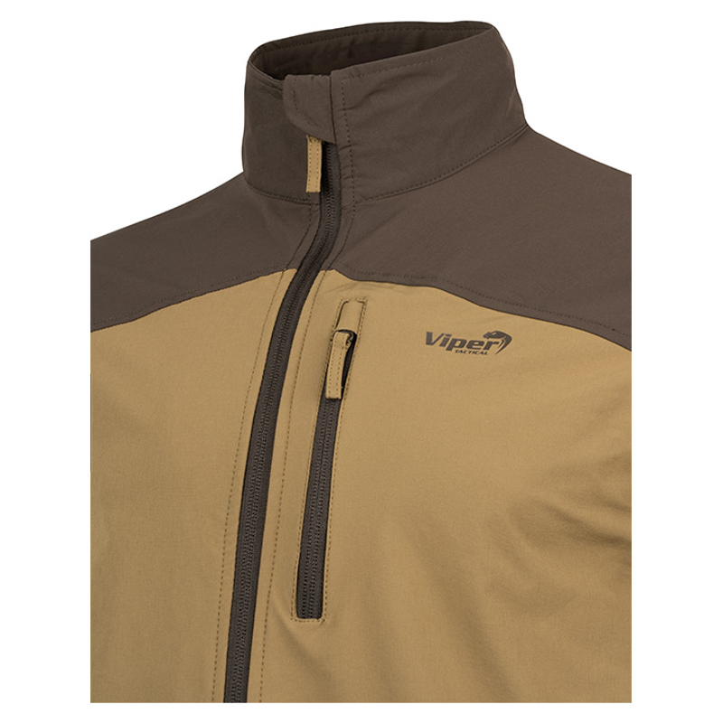Viper Tactical Men's Lightweight Soft Shell Jacket - Coyote/Brown-5