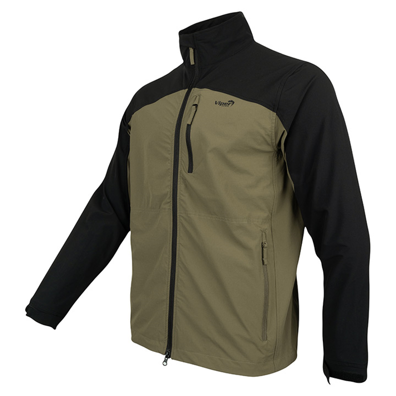 Viper Men's Lightweight Soft Shell Jacket - Green/Black-1