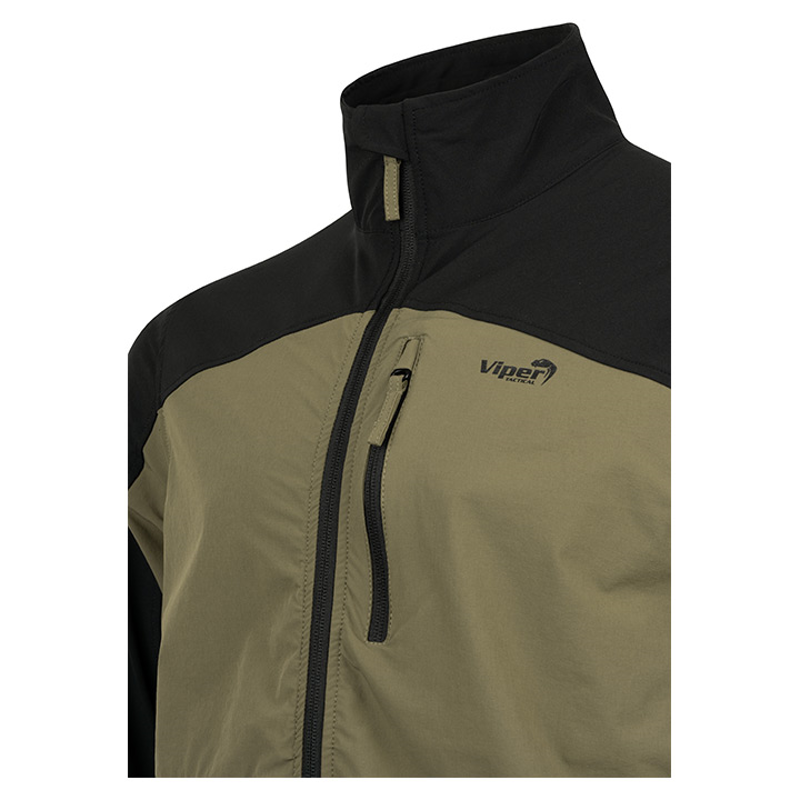 Viper Men's Lightweight Soft Shell Jacket - Green/Black-4