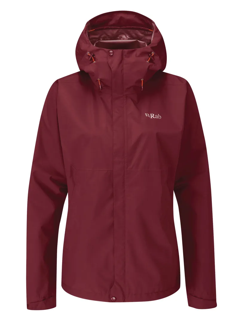 Rab Women s Downpour Eco Waterproof Jacket Deep Heather