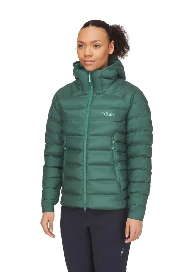 Rab Women s Electron Pro Hooded Down Jacket Green Slate