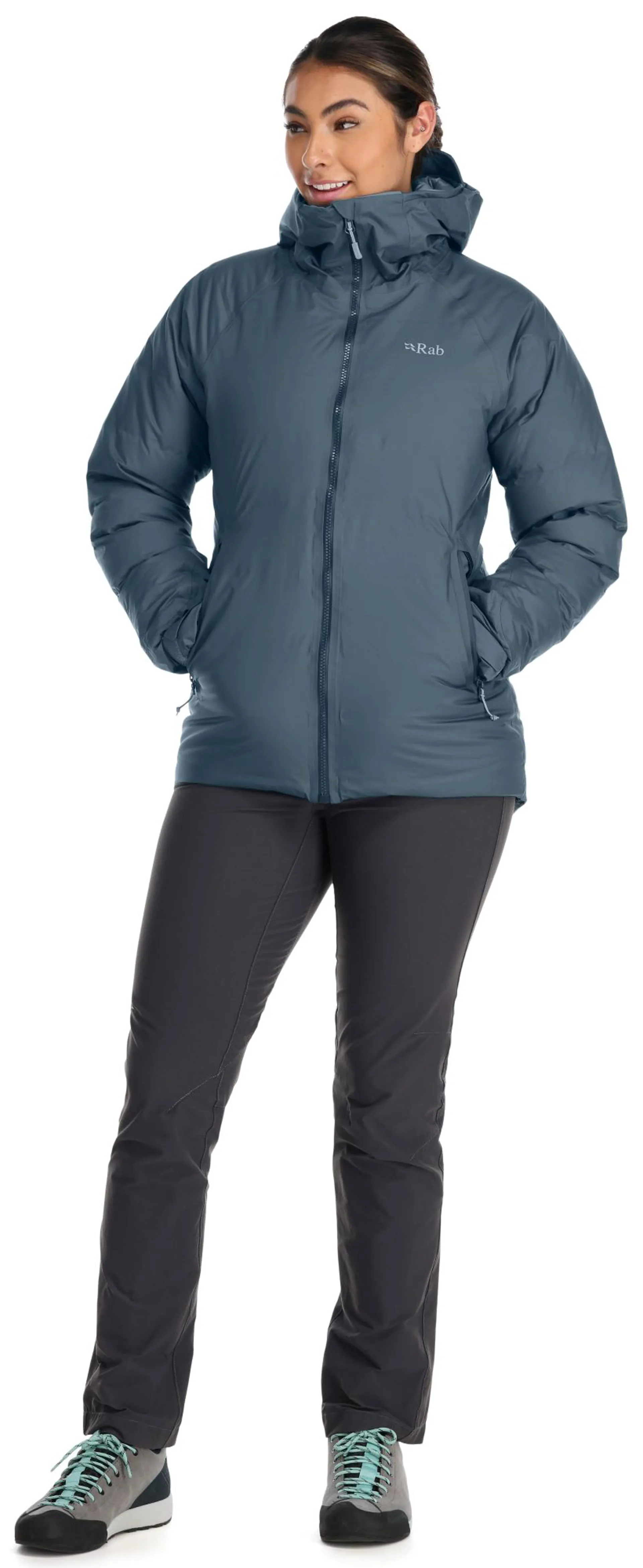 Rab Women's Valiance Waterproof Down Jacket Orion Blue