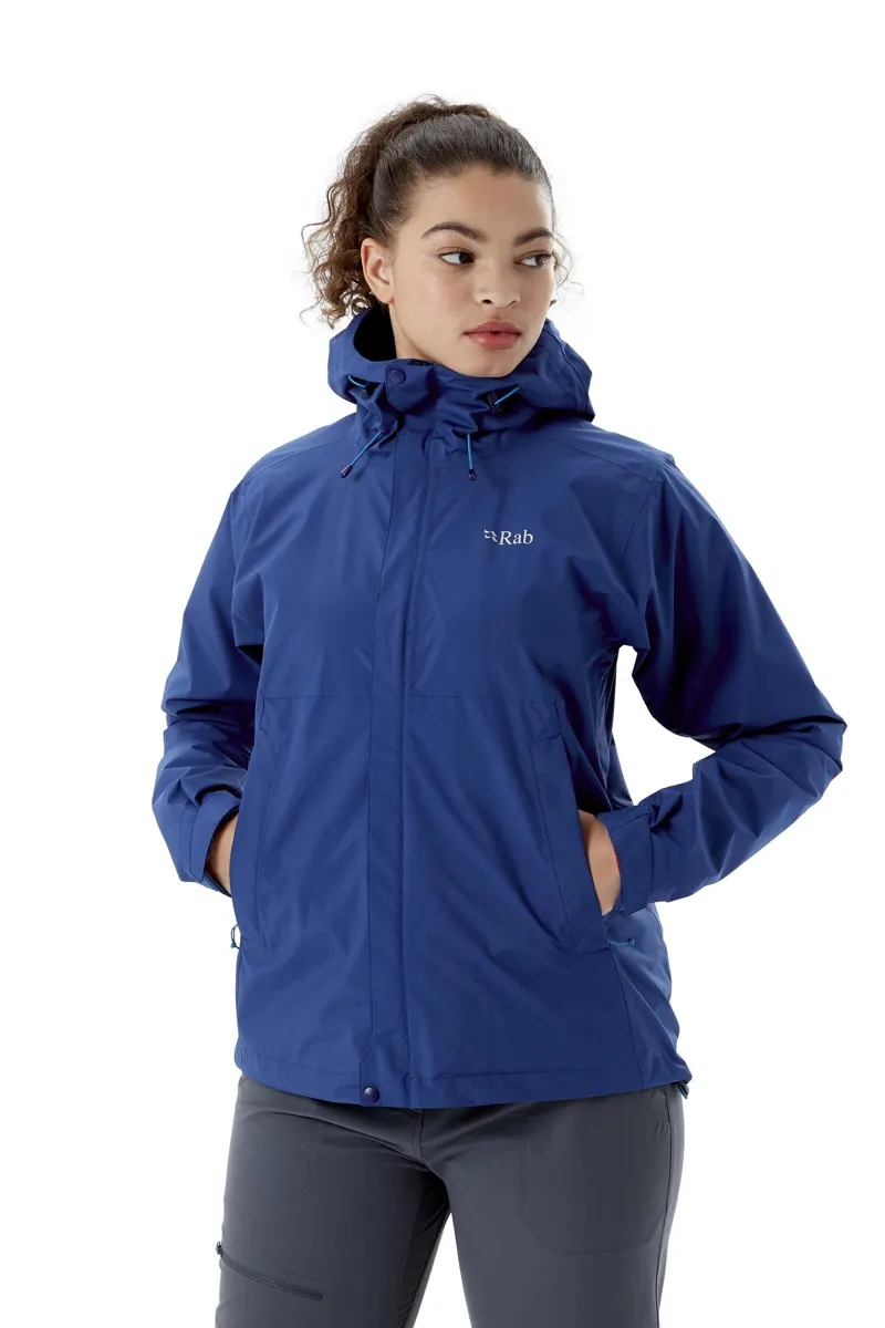 Rab Women's Downpour Eco Waterproof Jacket - Nightfall Blue-3