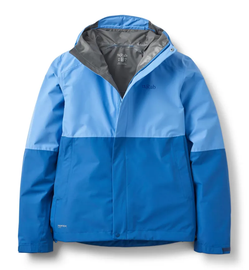 Rab Women's Downpour Waterproof Jacket - Bluebird/Dark Bluebird
